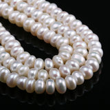 Natural Freshwater Pearls Beads High Oblate Punch Loose Beads
