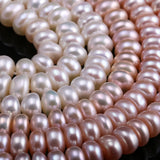 Natural Freshwater Pearls Beads High Oblate Punch Loose Beads