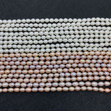 High-quality 2mm 3mm Rice Shaped Pearl Beads for Jewelry Making DIY