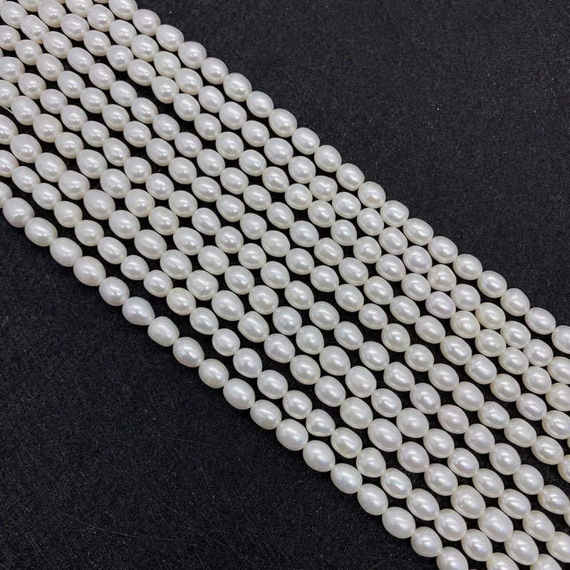 High-quality 2mm 3mm Rice Shaped Pearl Beads for Jewelry Making DIY