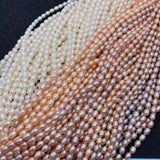 High-quality 2mm 3mm Rice Shaped Pearl Beads for Jewelry Making DIY