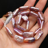 Natural Freshwater Purple Rectangle Pearls Beads for Jewelry Making