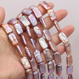 Natural Freshwater Purple Rectangle Pearls Beads for Jewelry Making