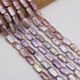 Natural Freshwater Purple Rectangle Pearls Beads for Jewelry Making