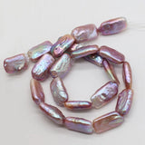 Natural Freshwater Purple Rectangle Pearls Beads for Jewelry Making