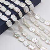 Natural Freshwater Pearls Beads Irregular Square Shape Loose Beaded