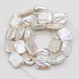 Natural Freshwater Pearls Beads Irregular Square Shape Loose Beaded