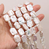 Natural Freshwater Pearls Beads Irregular Square Shape Loose Beaded