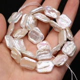 Natural Freshwater Pearls Beads Irregular Square Shape Loose Beaded