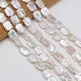 Natural Freshwater Pearls Beads Irregular Square Shape Loose Beaded