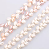 Freshwater Pearls Beads Luster Rice Pink Champagne Loose Bead DIY Jewelry