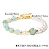 Freshwater Pearl Crystal Amethysts Charm Bracelet