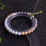Natural Freshwater Pearls Bracelet Pink Pearl Bracelets Wedding Party Jewelry