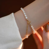 Freshwater Pearls Bracelet Personalized Filled Bangles Vintage Jewelry