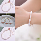 Freshwater Pearls Crystal Bracelet for Women Girls Wedding Party