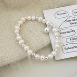 Natural Freshwater Pearls Diy Elastic Rope Bracelet Women Top Femme Accessories