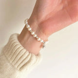 Natural Freshwater Pearls Diy Elastic Rope Bracelet Women Top Femme Accessories