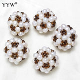 Freshwater Pearls Flower Ball Cluster Charm For Jewelry Making
