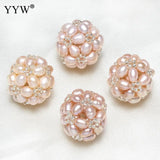 Freshwater Pearls Flower Ball Cluster Charm For Jewelry Making