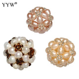 Freshwater Pearls Flower Ball Cluster Charm For Jewelry Making