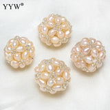 Freshwater Pearls Flower Ball Cluster Charm For Jewelry Making