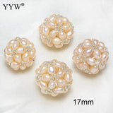 Freshwater Pearls Flower Ball Cluster Charm For Jewelry Making