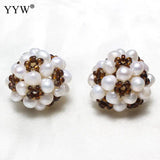 Freshwater Pearls Flower Ball Cluster Charm For Jewelry Making