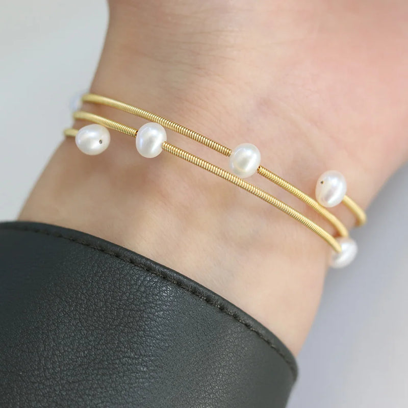 Freshwater Pearl Gypsophila Bracelet Charm Jewelry Gift
