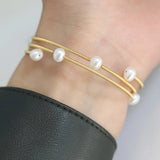Freshwater Pearl Gypsophila Bracelet Charm Jewelry Gift
