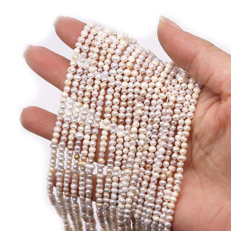 Natural Freshwater Pearls 3-4mm Beads for Jewelry Making