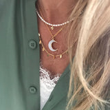 Freshwater Pearls Necklace Short Choker Bohemian Jewelry