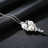 Freshwater Pearls Pendant Necklace Real 925 Sterling Silver Fine Jewelry