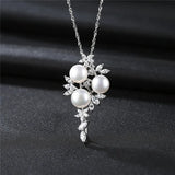 Freshwater Pearls Pendant Necklace Real 925 Sterling Silver Fine Jewelry