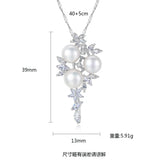 Freshwater Pearls Pendant Necklace Real 925 Sterling Silver Fine Jewelry