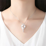 Freshwater Pearls Pendant Necklace Real 925 Sterling Silver Fine Jewelry