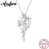 Freshwater Pearls Pendant Necklace Real 925 Sterling Silver Fine Jewelry