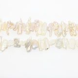 Natural Freshwater Pearls 6-8mm Long Strip Jewelry Beads DIY Necklace Bracelet