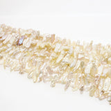 Natural Freshwater Pearls 6-8mm Long Strip Jewelry Beads DIY Necklace Bracelet