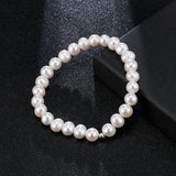 Freshwater Pearls Oval Shape Bracelet 6-7mm Bangle