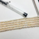 Freshwater Pearl Beads 3-4mm DIY Jewelry Making Rice Cultured Button Pearls