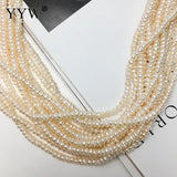 Freshwater Pearl Beads 3-4mm DIY Jewelry Making Rice Cultured Button Pearls