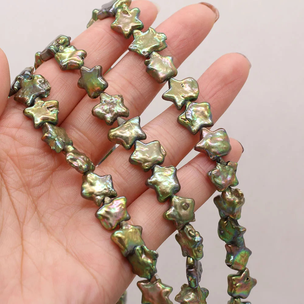 Freshwater Pentagram Beads DIY Necklace Jewelry Gift
