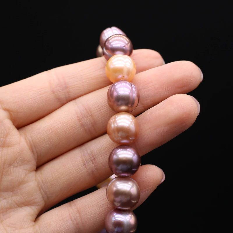 Purple Baroque Pearl Round Beads for DIY Jewelry Making