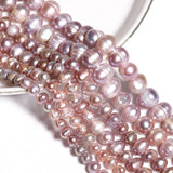 Purple Pearl Beads High Oval Shape Punch Loose Bead DIY Bracelet