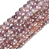 Purple Pearl Beads High Oval Shape Punch Loose Bead DIY Bracelet