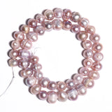 Purple Pearl Beads High Oval Shape Punch Loose Bead DIY Bracelet