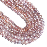 Purple Pearl Beads High Oval Shape Punch Loose Bead DIY Bracelet