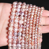 Purple Pearl Beads High Oval Shape Punch Loose Bead DIY Bracelet