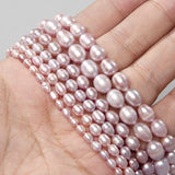 Natural Freshwater Pearl Beaded High Oval Rice Shape Loose Bead