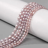 Natural Freshwater Pearl Beaded High Oval Rice Shape Loose Bead